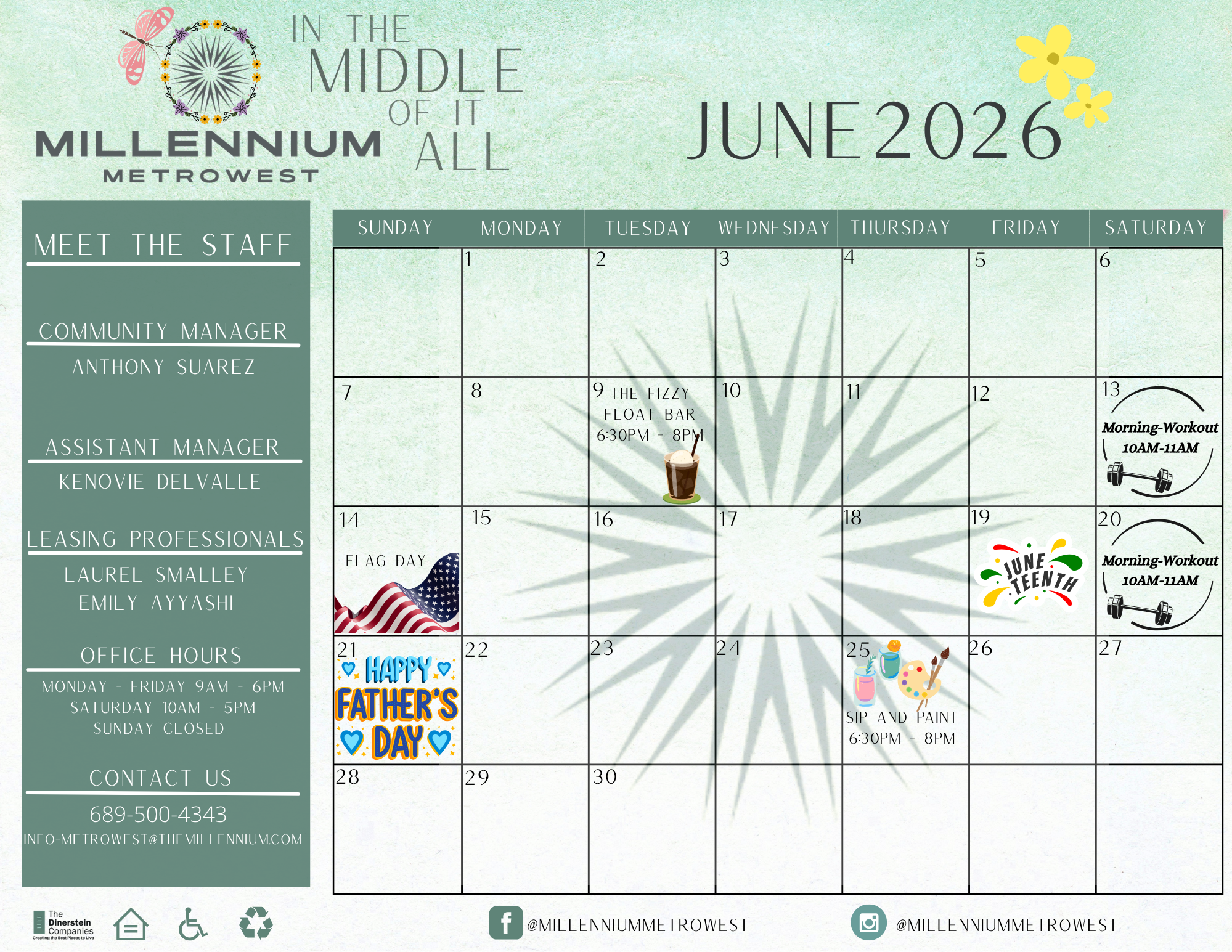 Millennium MetroWest |June Event Calendar