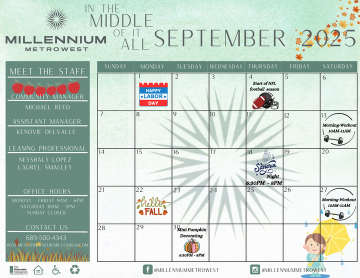September Event Calendar