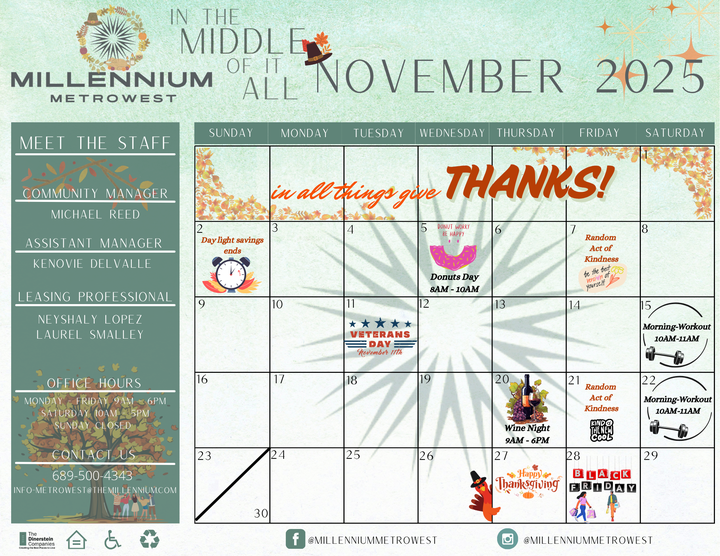 November  Event Calendar